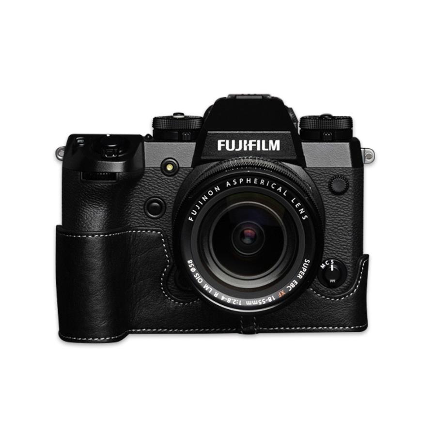 TP Original FUJIFILM X-H1 用 ボディーハーフケース ブラック ［国内 