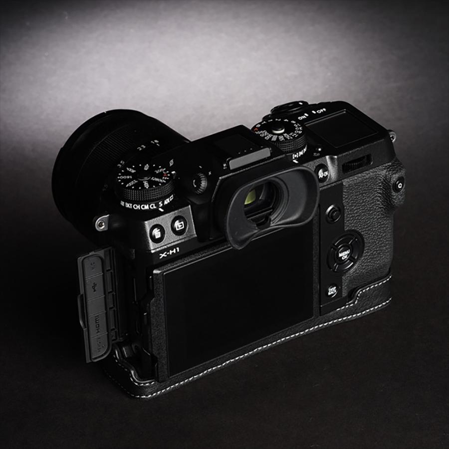 TP Original FUJIFILM X-H1 用 ボディーハーフケース ブラック ［国内正規品］｜laughs｜09