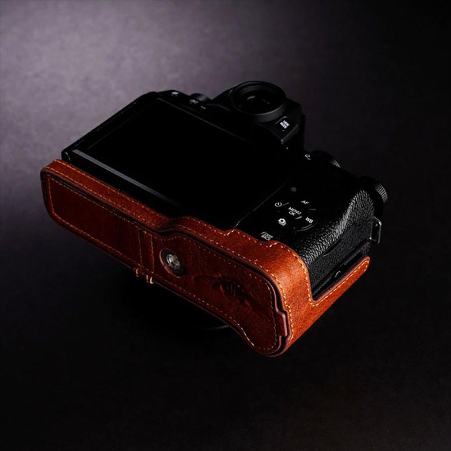 TP Original FUJIFILM X-T100 用 ボディーハーフケース ブラウン