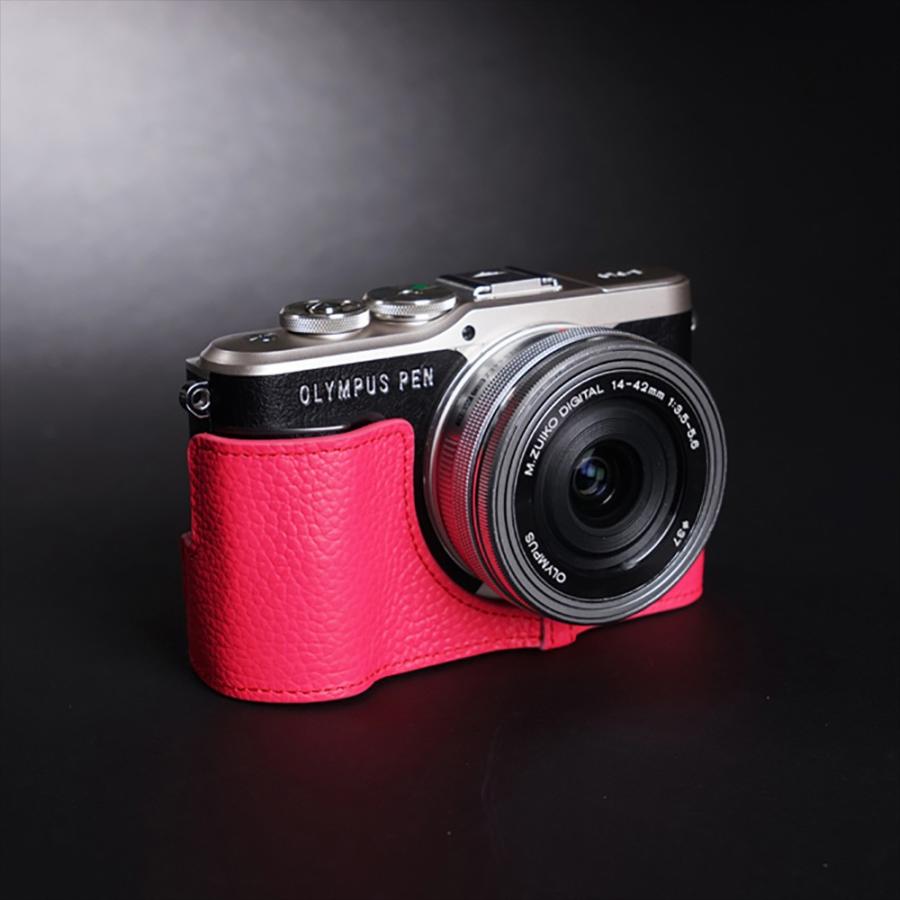 TP Original OLYMPUS PEN E-PL9 用 ボディーハーフケース ピンク