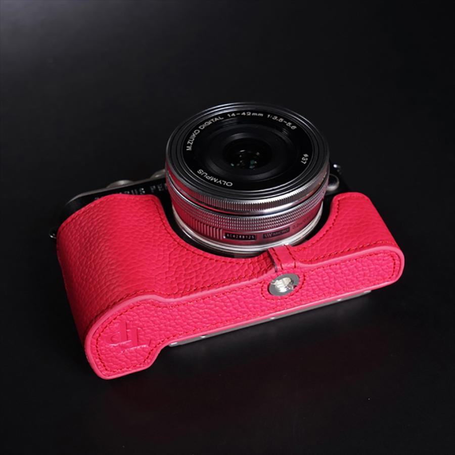 TP Original OLYMPUS PEN E-PL9 用 ボディーハーフケース ピンク