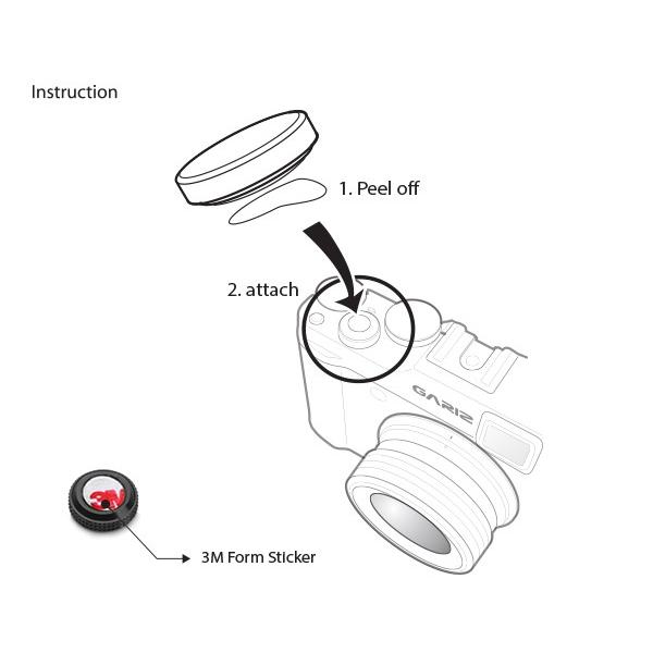 GARIZ/ゲリズ レリーズボタン（貼り付けタイプ）　XA-SB7 ガンメタ | GARIZ | 01