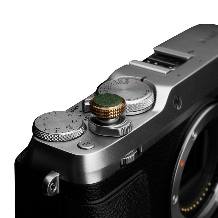 GARIZ/ゲリズ イタリアンレザー ソフトレリーズシャッターボタン(ネジ式) 12mm グリーン XA-SBLGR | GARIZ