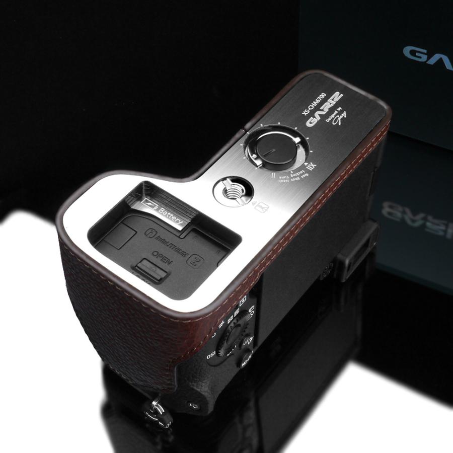 GARIZ GARIZ SONY α6700 用 本革カメラケース XS-CHA6700BR ブラウン