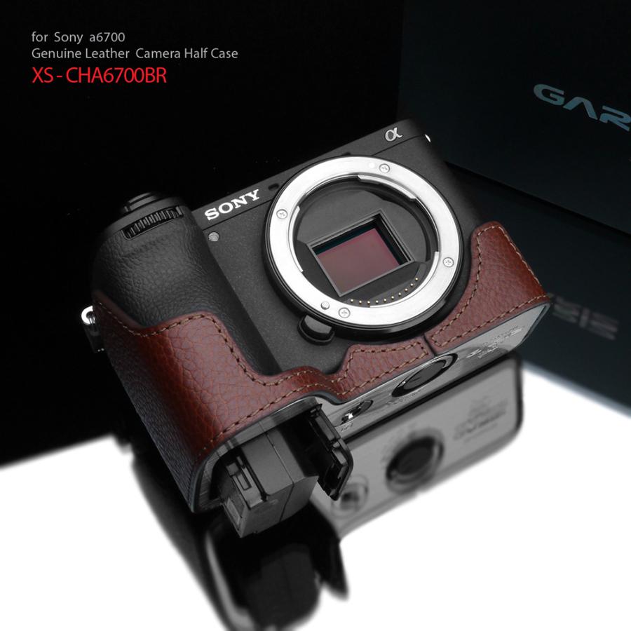GARIZ GARIZ SONY α6700 用 本革カメラケース XS-CHA6700BR ブラウン