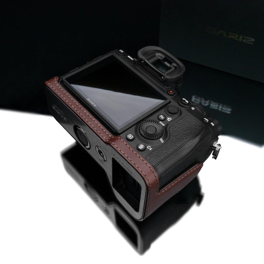 GARIZ/ゲリズ SONY α9 II 用 本革カメラケース XS-CHA9IIBR ブラウン_12