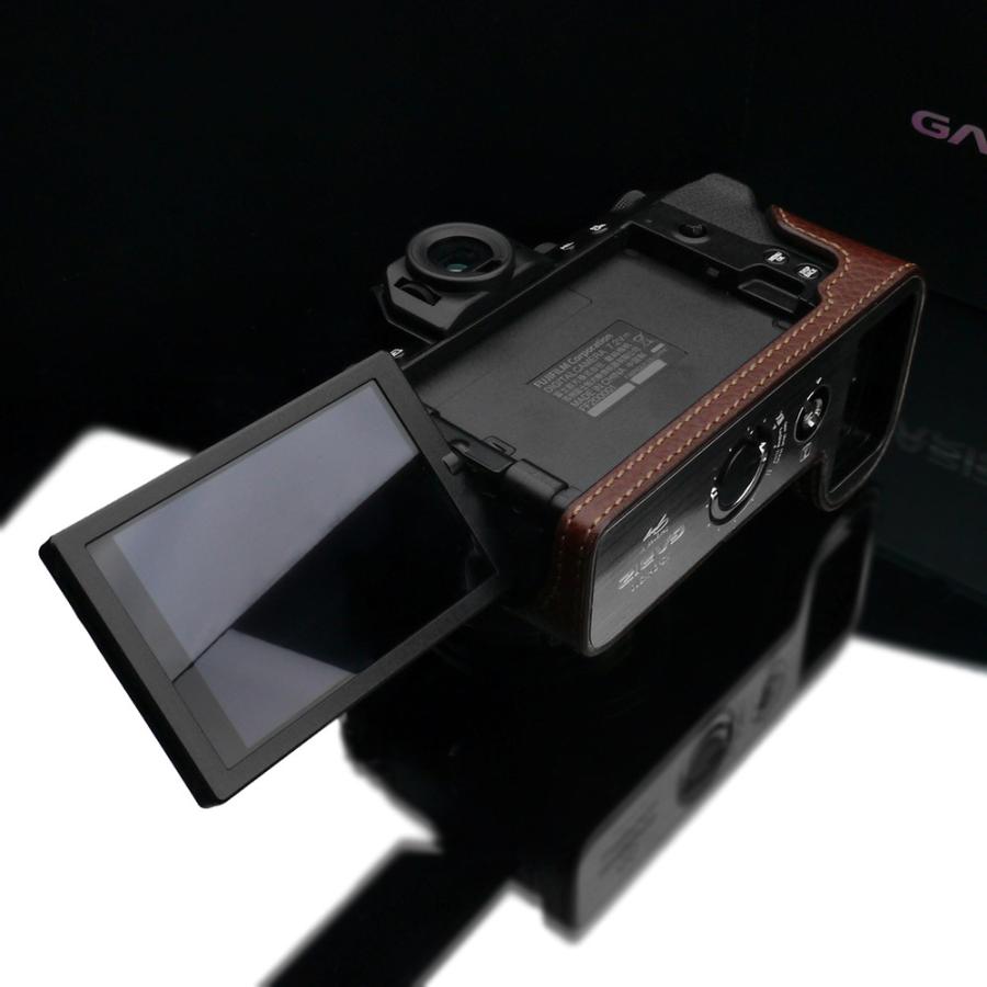 GARIZ/ゲリズ FUJIFILM X-S10用 本革カメラケース XS-CHXS10BR ブラウン｜laughs｜14