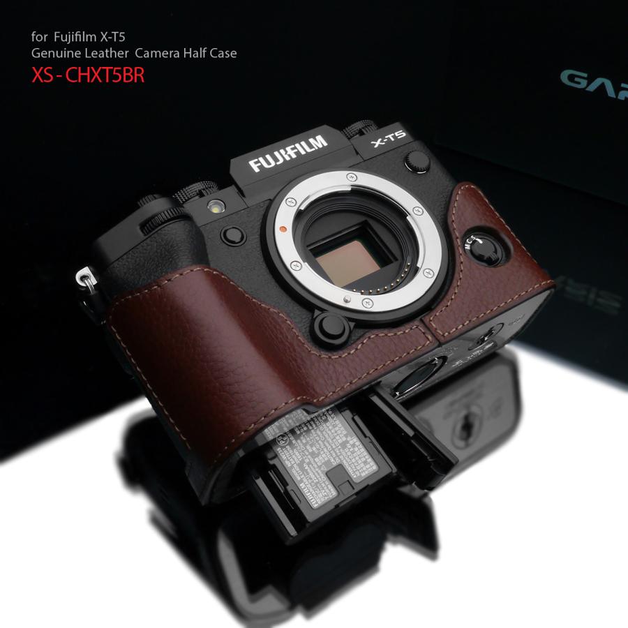 GARIZ FUJIFILM X-T5用 本革カメラケース XS-CHXT5BR ブラウン｜laughs｜02