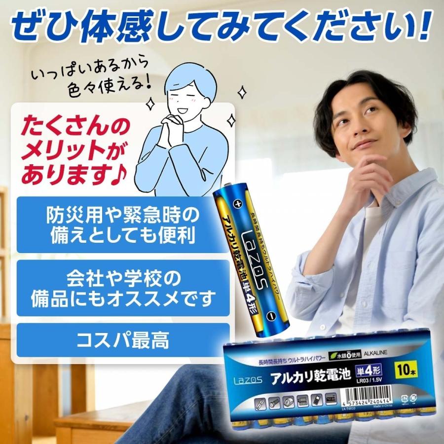 税込 アルカリ乾電池 単四 単4 本 乾電池 単4電池 単四電池 防災 備蓄 送料無料