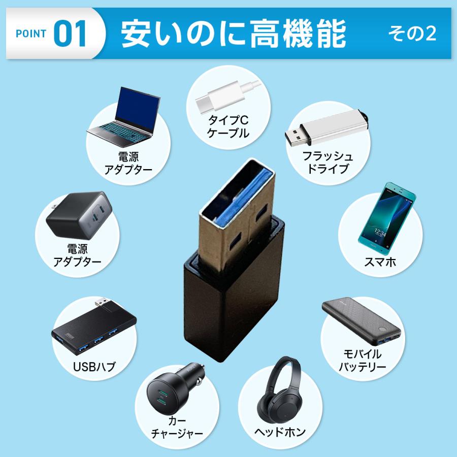 USB A 3.0 - Type-C 変換 アダプター コネクター タイプc タイプA iPhone｜laundly｜09