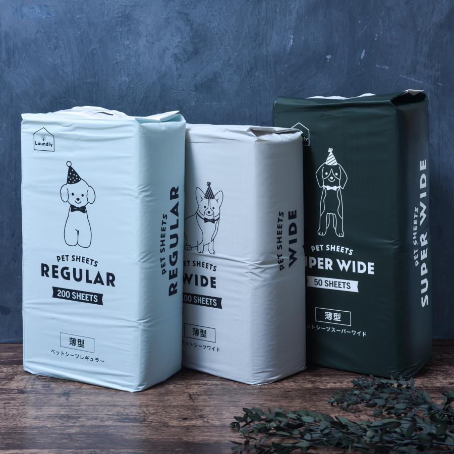 ペットシーツ 薄型 ワイド レギュラー スーパーワイド 犬 トイレシート ペットシート おシッコシート 犬シート 爆買 | Laundly | 19