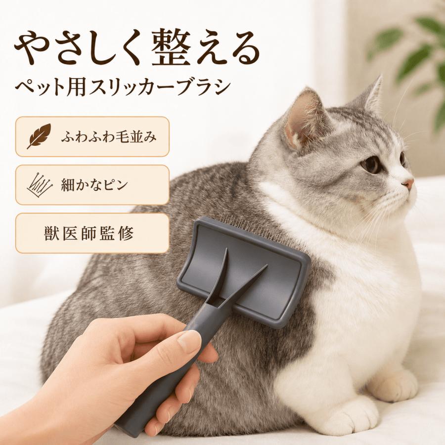 ペットブラシ スリッカーブラシ 犬 猫 ブラシ ペット用 抜け毛取り 毛