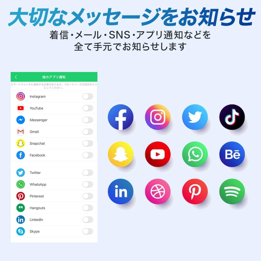 スマートウォッチ 体温 心拍数 血圧 睡眠モニタリング 日本語 防水 LINE 通話機能 歩数計 腕時計 | ブランド登録なし | 08
