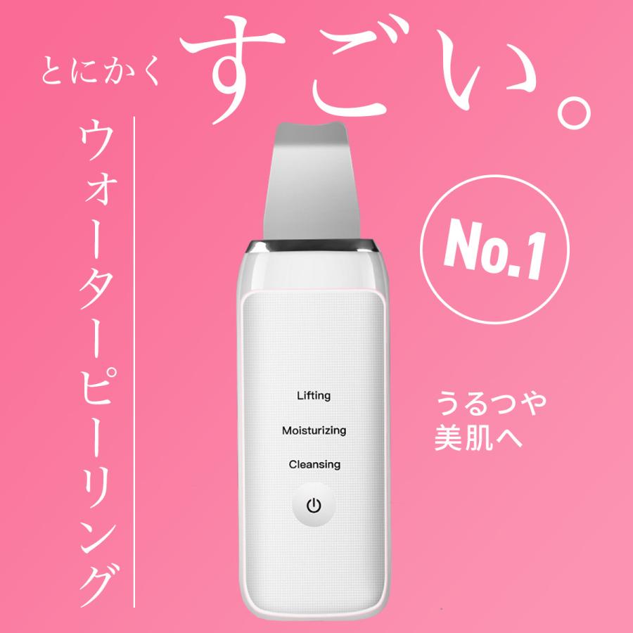 超音波 美顔器 角質除去 ニキビケア ウォーターピーリング イオン導入 いちご鼻 超音波ピーリング 男女兼用 Laundly 通販 Paypayモール