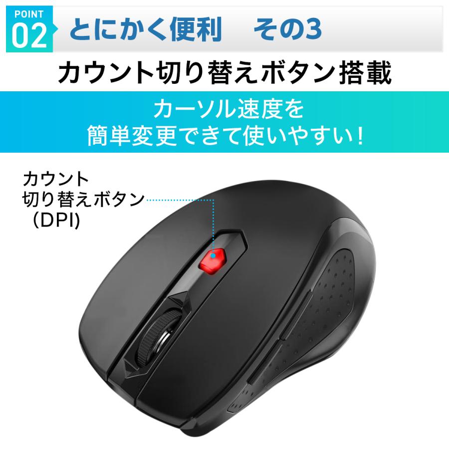 マウス ワイヤレスマウス 無線 静音 ゲーミングマウス 光学式 5ボタン Mac Windows | ブランド登録なし | 13
