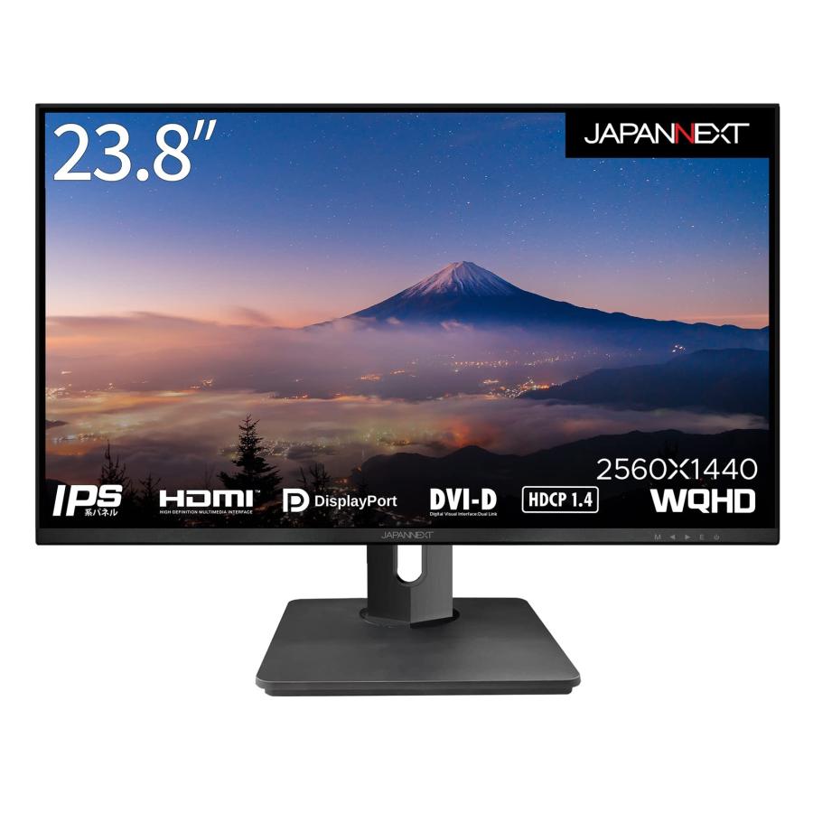 JAPANNEXT 23.8インチ モニター WQHD 2560x1440解像度 IPS