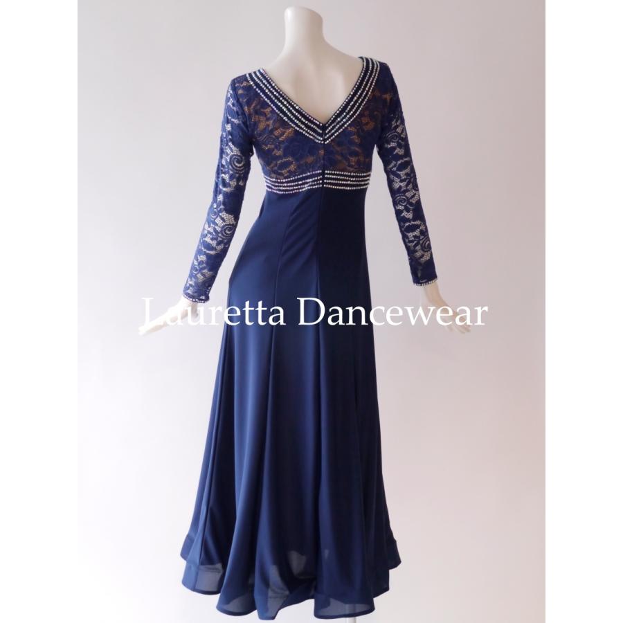 新品 社交ダンス衣装 パーティードレス レッスン着 高級仕様 ネイビーブルー S 楽天市場】社交ダンスドレス モダンドレス ダンス衣装