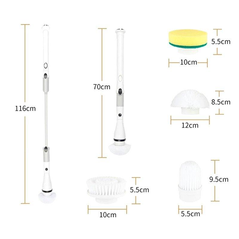 電動ポリッシャー お風呂掃除ブラシ バスポリッシャー 電動お掃除ブラシ 充電式 コードレス 5種ヘッド 掃除ブラシ 電動 お風呂 浴槽 新しい