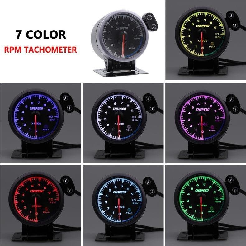 特別セール品 自動車 タコメーター 2 5インチ 60mm 回転計 Led オートゲージ 追加メーター 12v車用 汎用 7色変化 デジタルメーター 60f Topdental Com Ar
