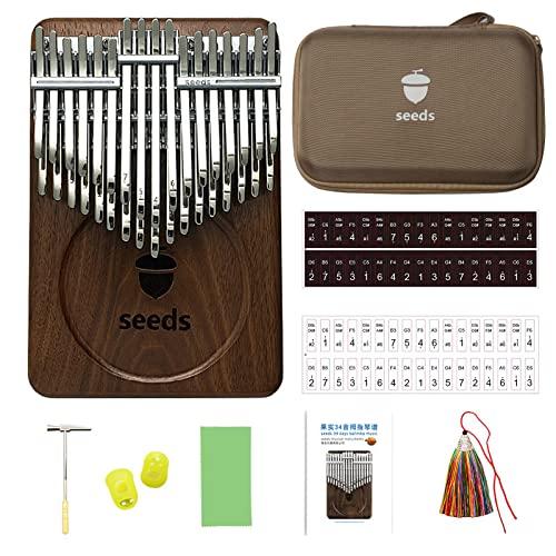 Seeds Kalimba 34 Key Chromatic Thumb Piano Pisces CTuned,Double Layer