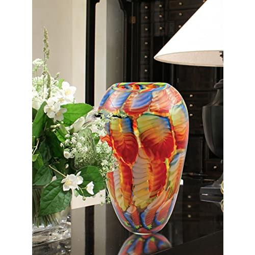 完全生産限定盤 Dale Tiffany Lamps AV20357 Adoro Hand Blown Art Glass Vase， Multicolor(並行輸入)