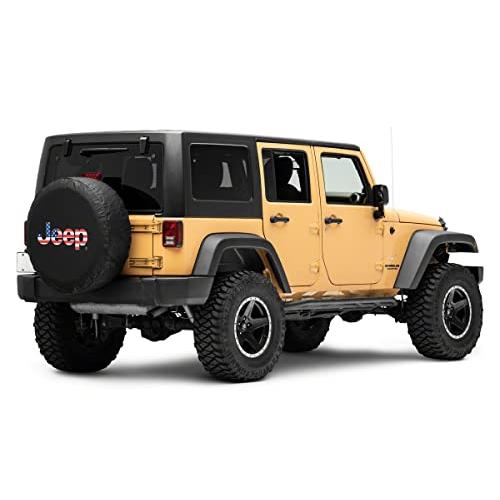 RED　ROCK　American　JK　TJ　Cover;　Wrangler　Cover　37-Inch　CJ5,　CJ7,　Compatible　with　Spare　Flag　Jeep　66-18　＆　Logo　Tire　Tire　YJ,