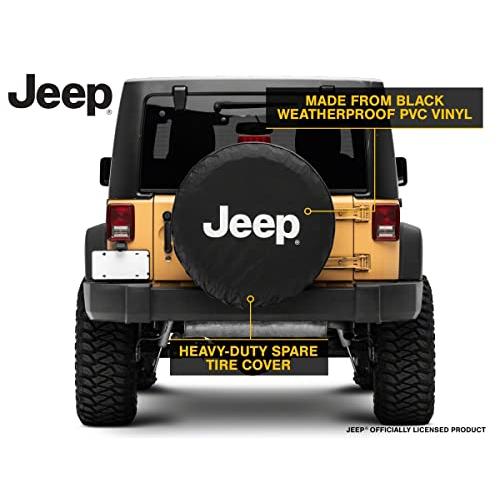 RED　ROCK　White　Spare　＆　Jeep　Compatible　CJ5,　CJ7,　Cover　Tire　Cover;　Logo　JK　Wrangler　with　YJ,　TJ　66-18　Tire　33-Inch