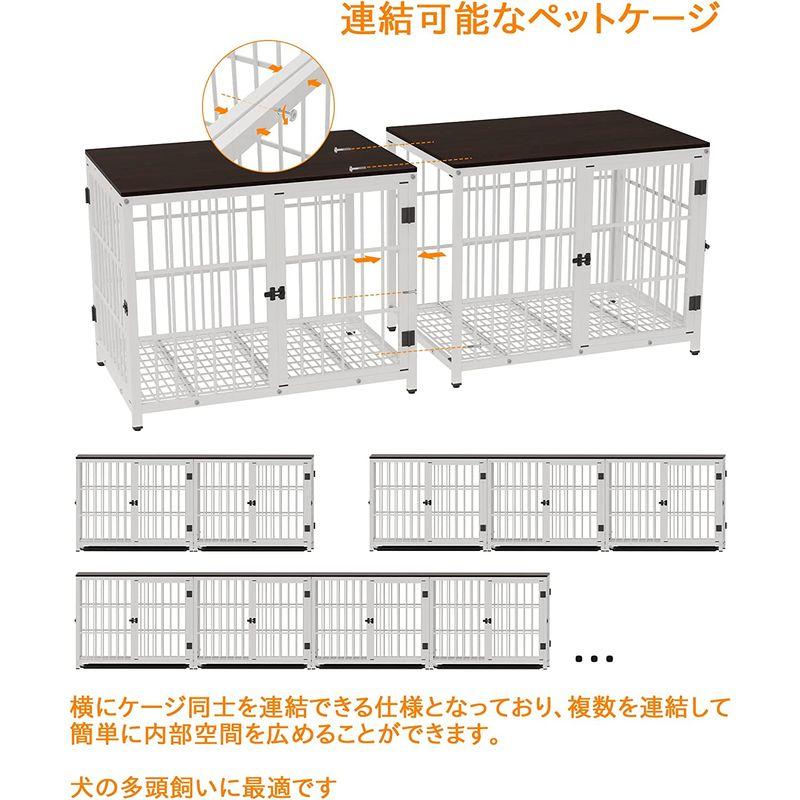 【新品 未使用 日本製】 犬用ケージ 屋根付き 小型犬 中型犬 大型 白 頑丈 トレー付き 犬ケージサークル 室内 犬小屋 木製 おしゃれ ペットケージ ウッディサー 【FK1939001224】(10373円)
