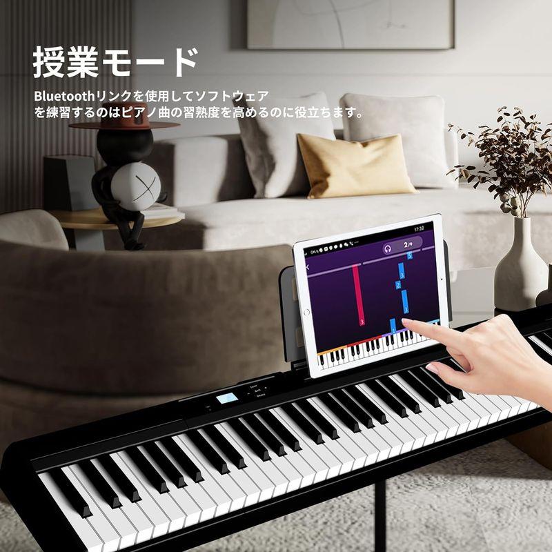 電子ピアノ 88鍵盤 半配重さキーボード midi&Bluetoothがサポート