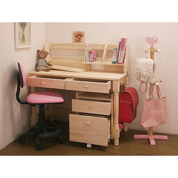 国産品 ハンドメイド学習机「カントリー」椅子付き４点セット