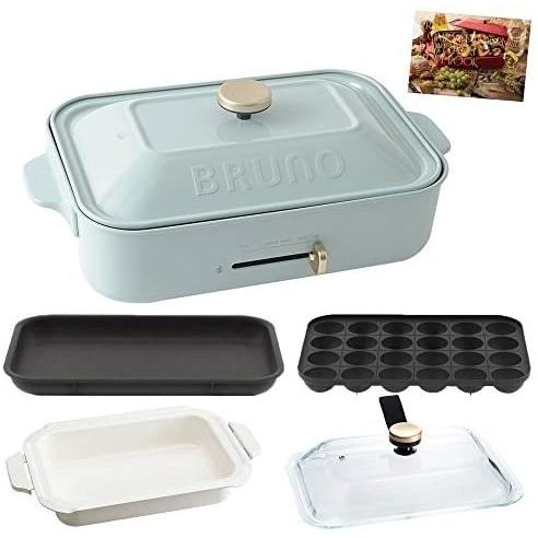 全商品オープニング価格 Bruno ブルーグレー グラスリッド 平面 セラミックコート鍋 たこ焼き プレート3種 本体 コンパクトホットプレート ブルーノ 熱帯魚 アクアリウム用品