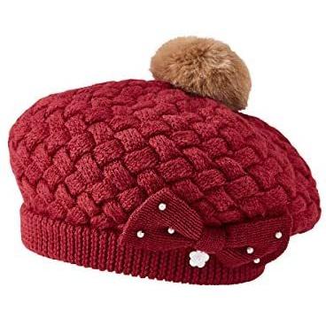 日本産 ミキハウス ニット ベレー帽 女の子 ベビー キッズ 子供服 帽子 13 93 455 えんじ M 代引不可 Turningheadskennel Com