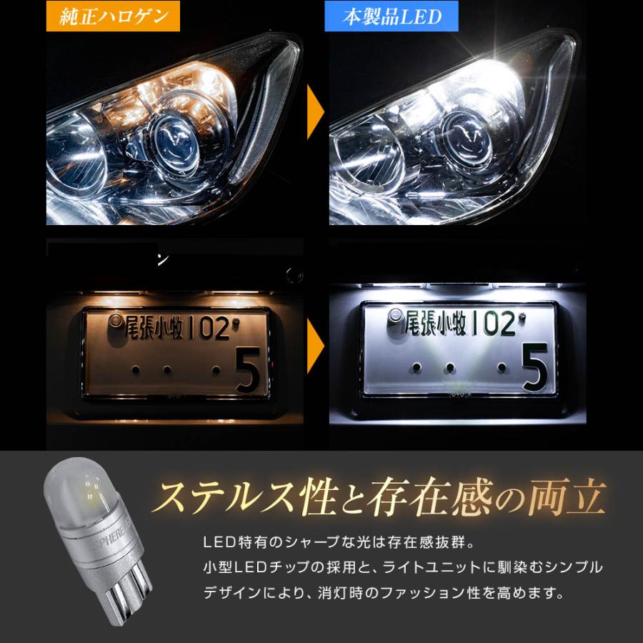 スフィアライト ポジション ナンバー灯 LED バルブ DX T10 4500K