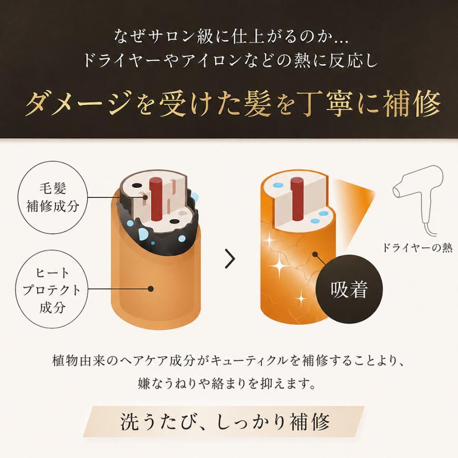 シャンプー トリートメント セット うねり パサつき くせ毛 髪質