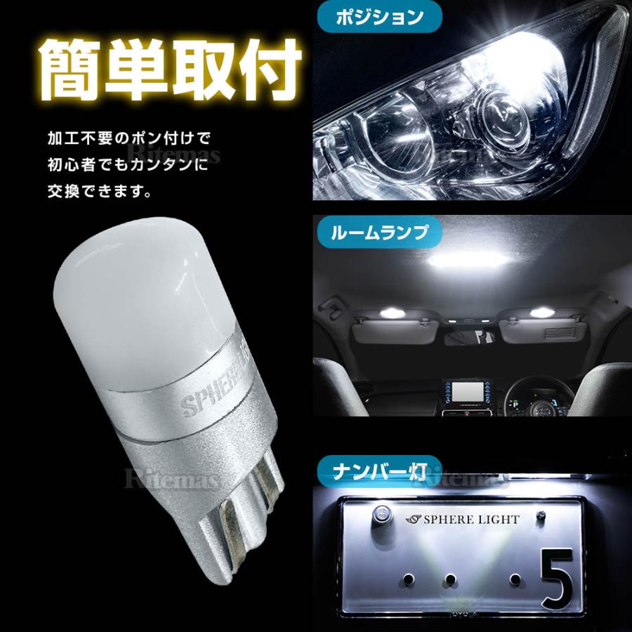 SPHERE LIGHT（スフィアライト） 補修用 LED バルブ T10 6000K 80lm 1