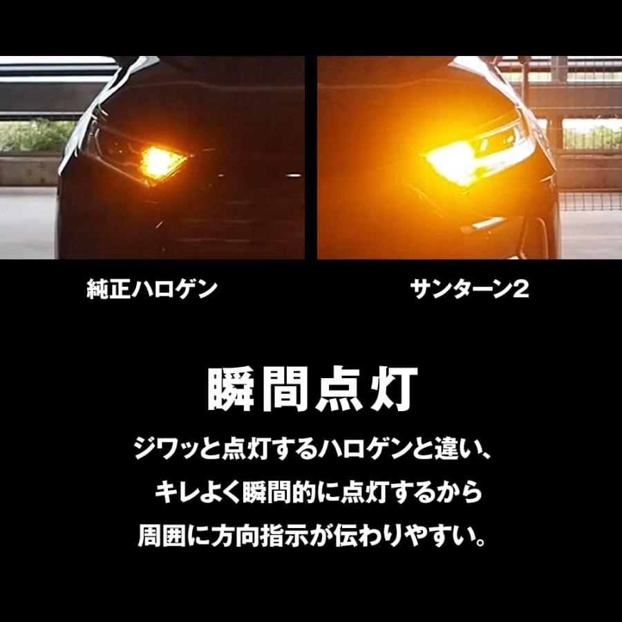 SPHERE LIGHT（スフィアライト） ウインカー専用LED SUNTURN II T20シングル ピンチ部違い 2200lm サンターン ...