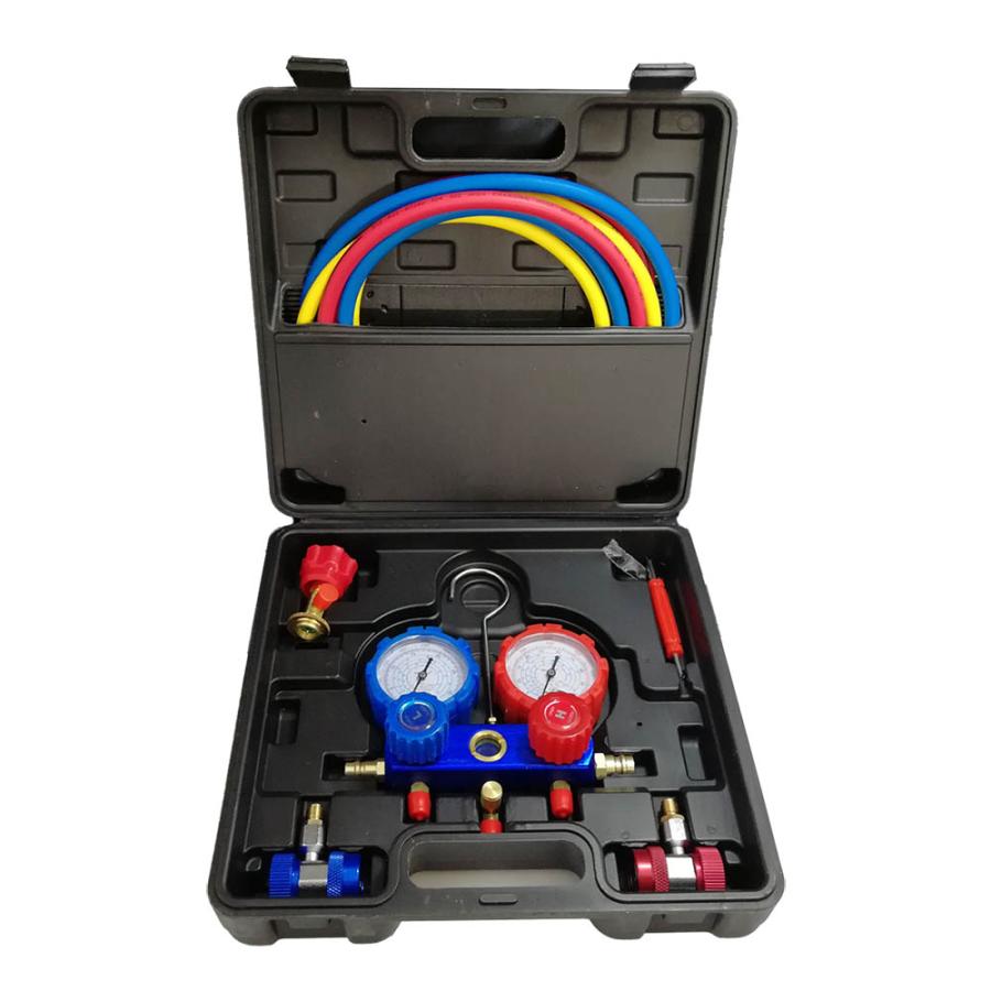 エアコンガスチャージ マニホールドゲージ R410A R22 R134a