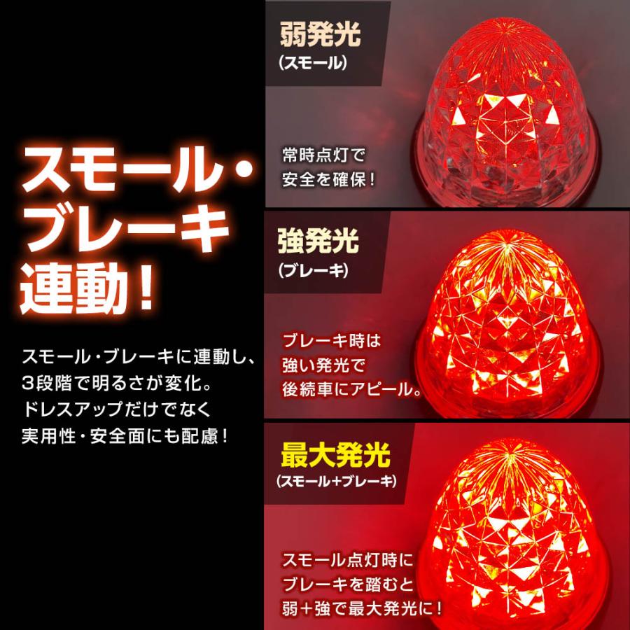 16連LED トラック 24v LED 赤発光 赤 サイドマーカー デイライト 24V