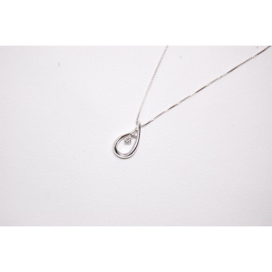4℃ 4℃ ヨンドシー K18WG ホワイトゴールド ティアドロップ 