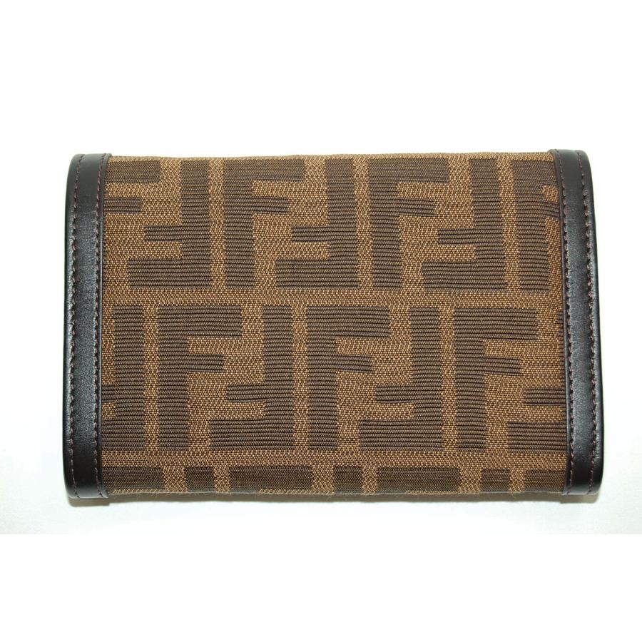 FENDI（フェンディ） ズッカ柄 キャンバス地 二つ折り財布 （ブラウン 
