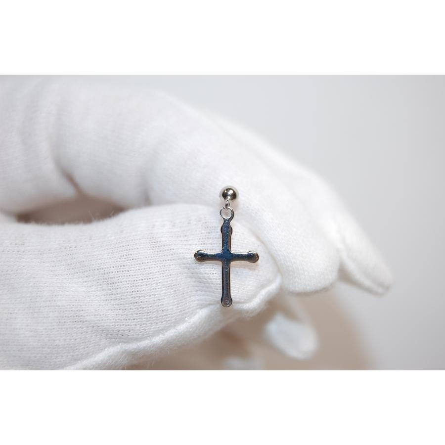 Pt900 プラチナ クロス ピアス 【中古】【当日発送】 : ラビ 