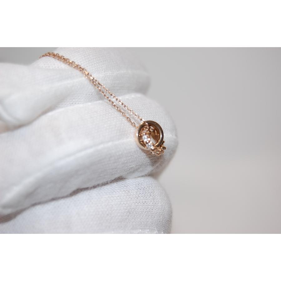 4℃ ヨンドシー K18 ピンクゴールド リングチャーム ダイヤモンド  