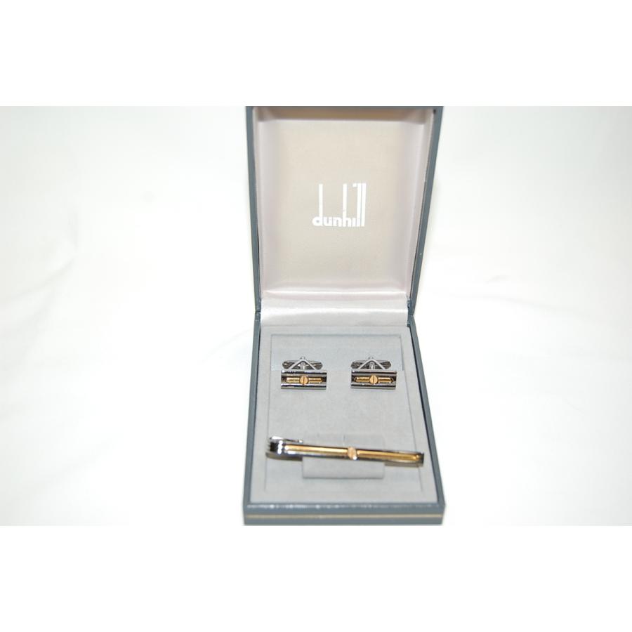 dunhill（ダンヒル） dロゴ カフス タイピン セット （シルバーx