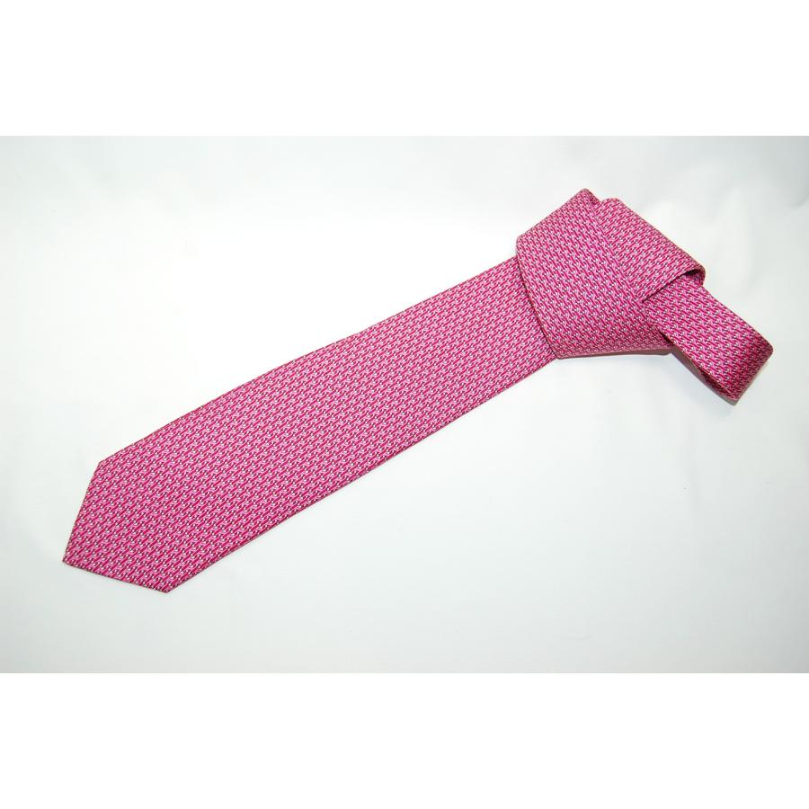 お値下げ　未使用HERMES H柄　ピンクネクタイ HERMES エルメス ネクタイ 