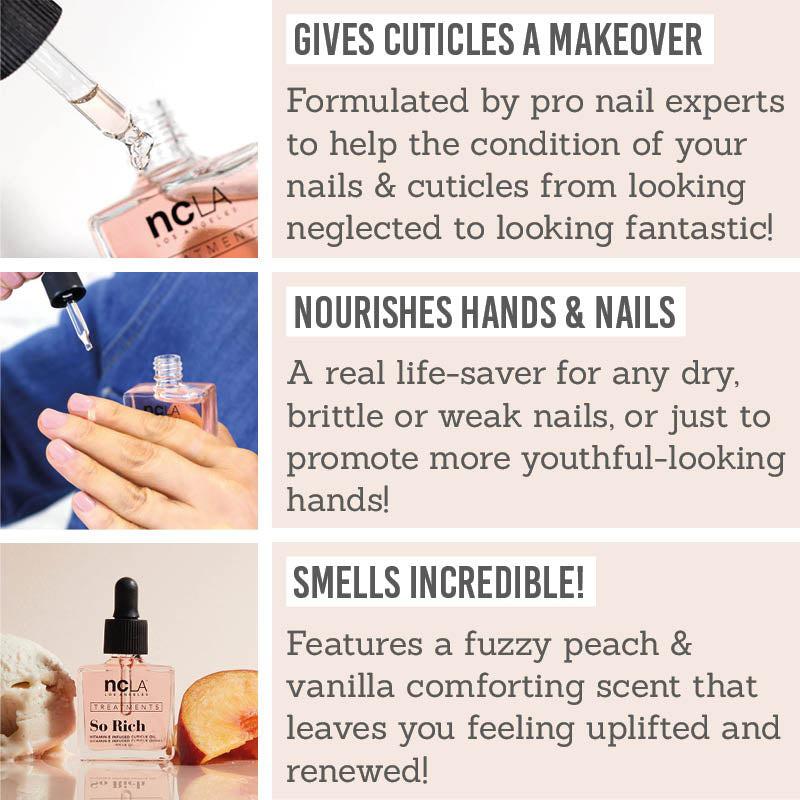 ncLA So Rich Treatments Vitamin E Cuticle Oil 13.3ml Peach Vanilla ネイル