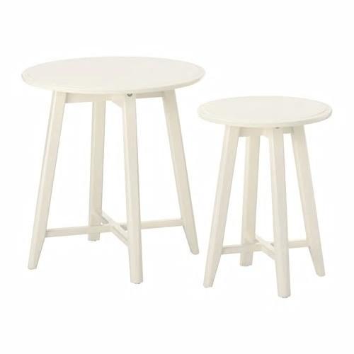 IKEAネストテーブル2点セットKRAGSTAホワイト送料¥750!代引き可