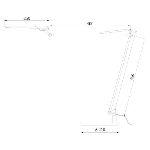 Slimac スワン電器 LEDIC EXARM LEDデスクライト LEX-966WH ホワイト 3年保証｜lavita｜02