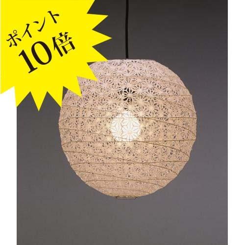 FORES 林工芸 TP-1811提灯ペンダントライト・レース和紙(花麻・白) TP-1811 3年保証