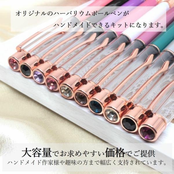 ハーバリウムボールペン ラインストーン 10本セット 替え芯付 本体のみ
