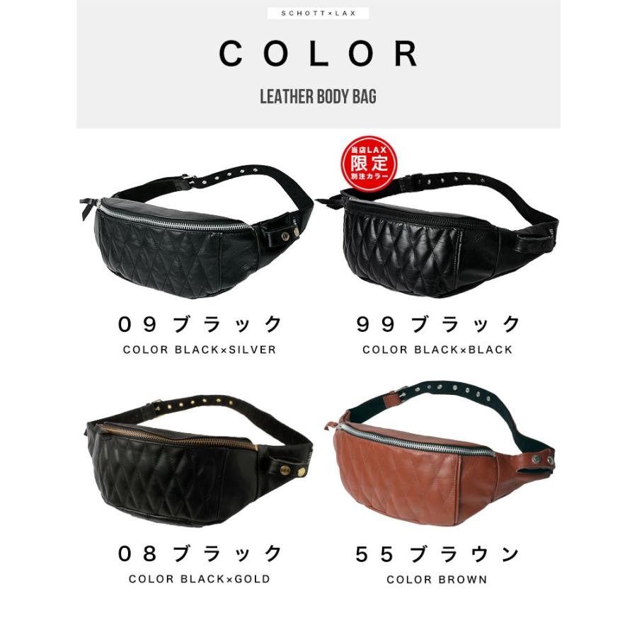 Schott N.Y.C ショット パデッド ボディ バッグ 3109023 男性用 Schott N.Y.C ショット パデッド ボディ バッグ 3109023 男性用